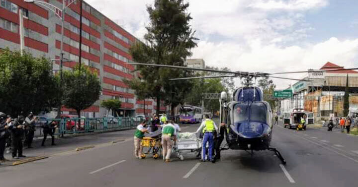 Aterrizó helicóptero en el Eje 2 Norte, Tlatelolco