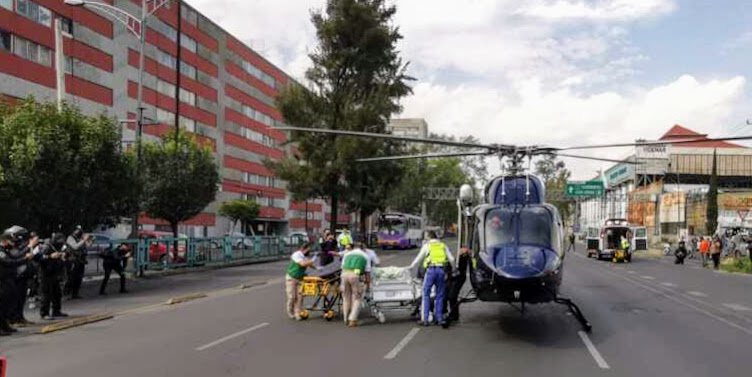 Aterrizó helicóptero en el Eje 2 Norte, Tlatelolco