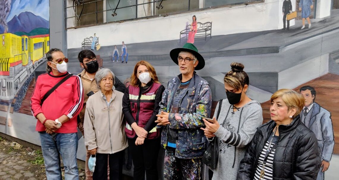 Mural, homenaje a los ferrocarrileros