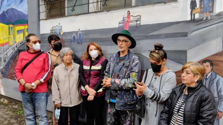 Mural, homenaje a los ferrocarrileros