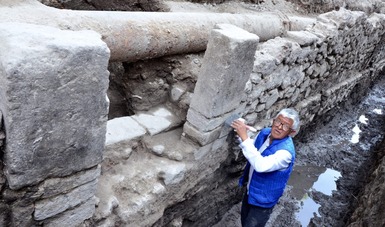 Halló INAH muro novohispano bien preservado en La Lagunilla