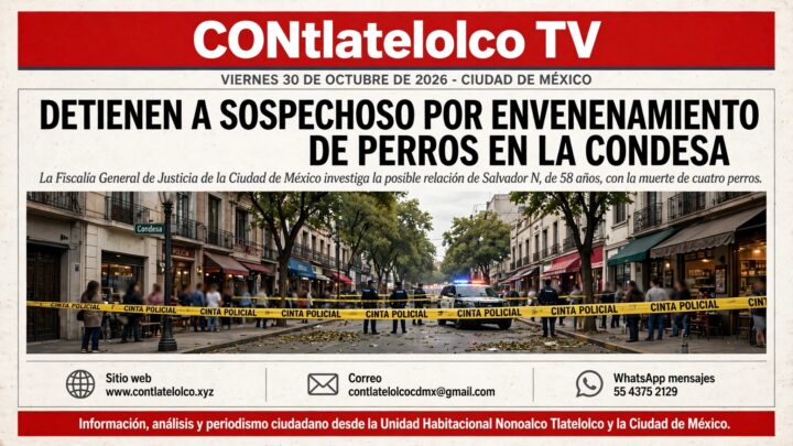 Detienen a sospechoso por envenenamiento de perros en la Condesa